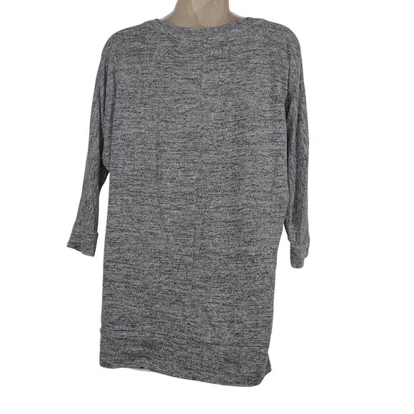 Hippie Rose Heather Gray Aztec Print Knit Top Women Size M Dolman 3/4 Sleeve - Picture 4 of 10